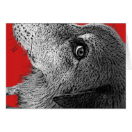 Red Dog Giving the Eye card