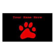 Red Dog Paw Business Card