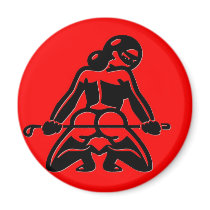 Red Dominatrix magnets by markthaler Red Dominatrix magnets