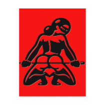 Red Dominatrix postcards