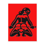 Red Dominatrix Post Cards