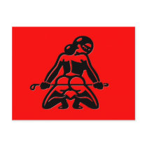 Red Dominatrix postcards