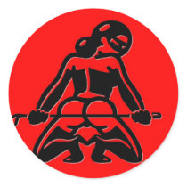 Red Dominatrix Round Sticker