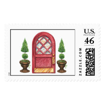 Red Door Topiary Welcome New Address Postage