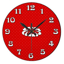 Red Dot Daisy Timekeeper Wallclocks