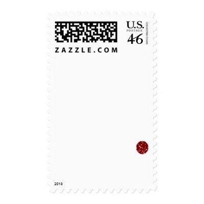 red dot postage stamp by flowai37