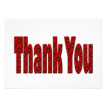 Red dots Thank You invitations