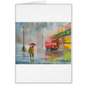 RED DOUBLE DECKER BUS card
