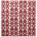 Red Double Happiness Pattern Chic Chinese Wedding napkins