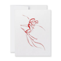 Red Downhill Invitations