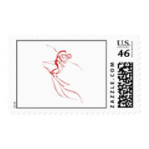 Red Downhill Stamp