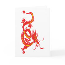 Red Dragon Chinese New Year Greeting Card