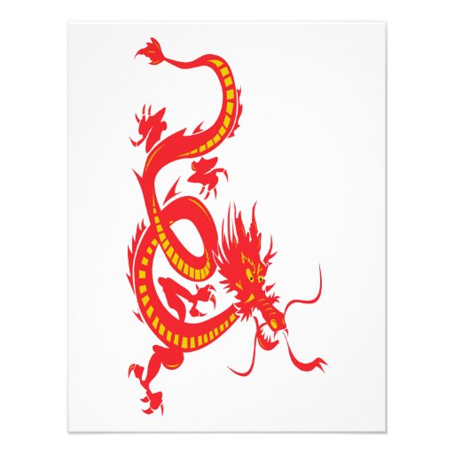 Red Dragon/Chinese New Year Custom Invitation