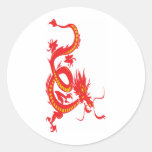 Red Dragon/Chinese New Year Round Sticker