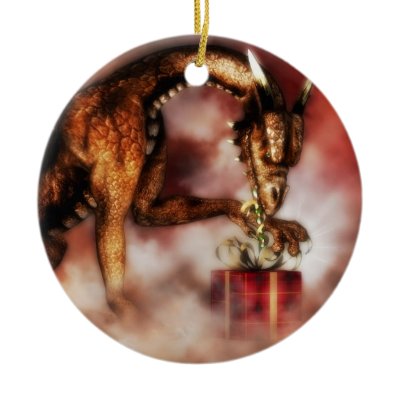 Red Dragon Christmas Ornament