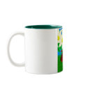 Red dragon dancing in the Garden Birthday Mug by moonlake Red dragon dancing in the Garden Birthday Mug