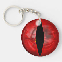 Red Dragon Eye Round Acrylic Keychains