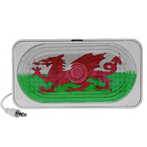 Red Dragon Flag Of Wales Speaker Effect On Doodle