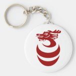 Red Dragon in Egg Keychain