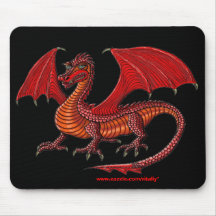 Red  Dragon mousepad design