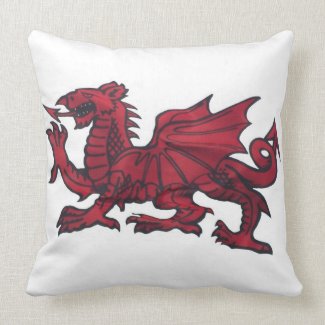 Red dragon of Wales. throwpillow