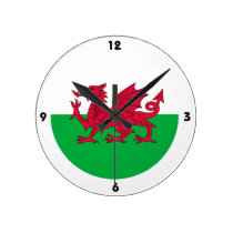 Red Dragon of Wales Wall Clock
