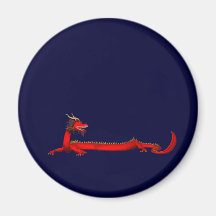 Red Dragon Refrigerator Magnets