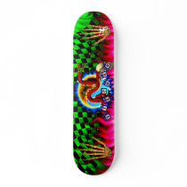 Red Dragon Skull Toy Blocks Custom Skate Board Deck