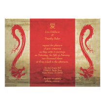 Red Dragon Wedding Invitations