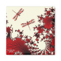 Red Dragonfly Magnet by Mousefx Red Dragonfly Magnet