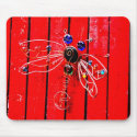 Red Dragonfly Mousepad by nedell Red Dragonfly Mousepad