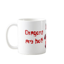 Red, Dragons are hot! mugs by DonitaKate Red, Dragons are hot! mugs