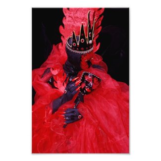 Red Dress at the Carnival of Venice Photo Print