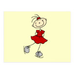 Red Dress Figure Skater Tshirts and Gifts Post Card