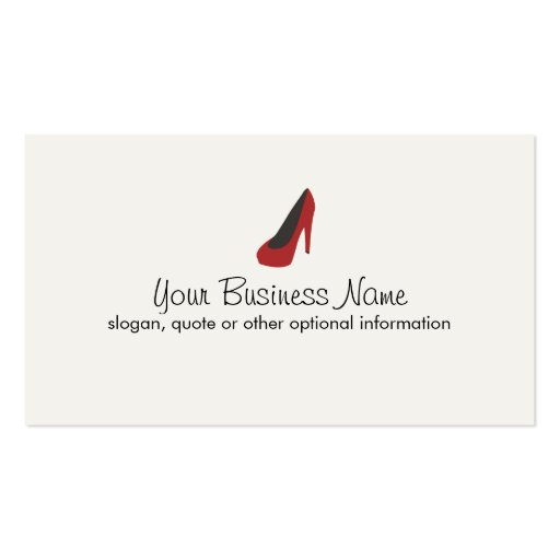 Red Dress Shoe Business Cards