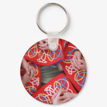 Red Dresses Irish Dance Keychain
