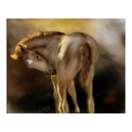 Red Dun Filly Large Poster print