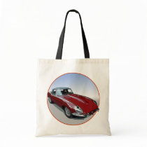 Red E Type Roadster bags