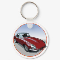 Red E Type Roadster keychains by RichardBrowne Red E Type Roadster keychains