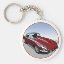 Red E Type Roadster Keychain