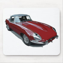 Red E Type Roadster Mouse Pads