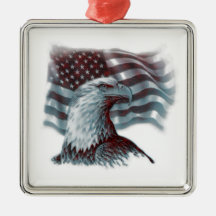 Red Eagle - Patriotic Christmas Ornaments