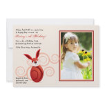 Red Easter Bunny Photo Invitation