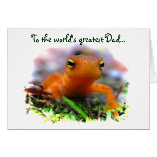 Red Eft Fathers Day Greeting Card