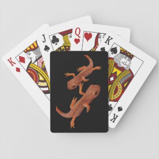 Red Eft Salamander Playing Cards
