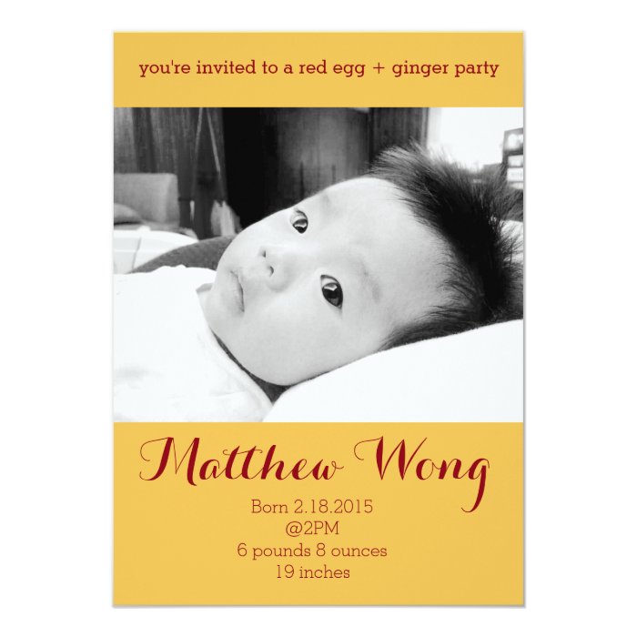 Red Egg And Ginger Party Invitation Template