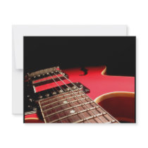 Red Electric Guitar Invites