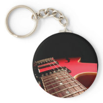 Red Electric Guitar Key Chains
