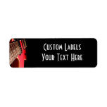 Red Electric Guitar Photo - PERSONALIZE Custom Return Address Labels