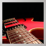 Red Electric Guitar Photo - PERSONALIZE posters